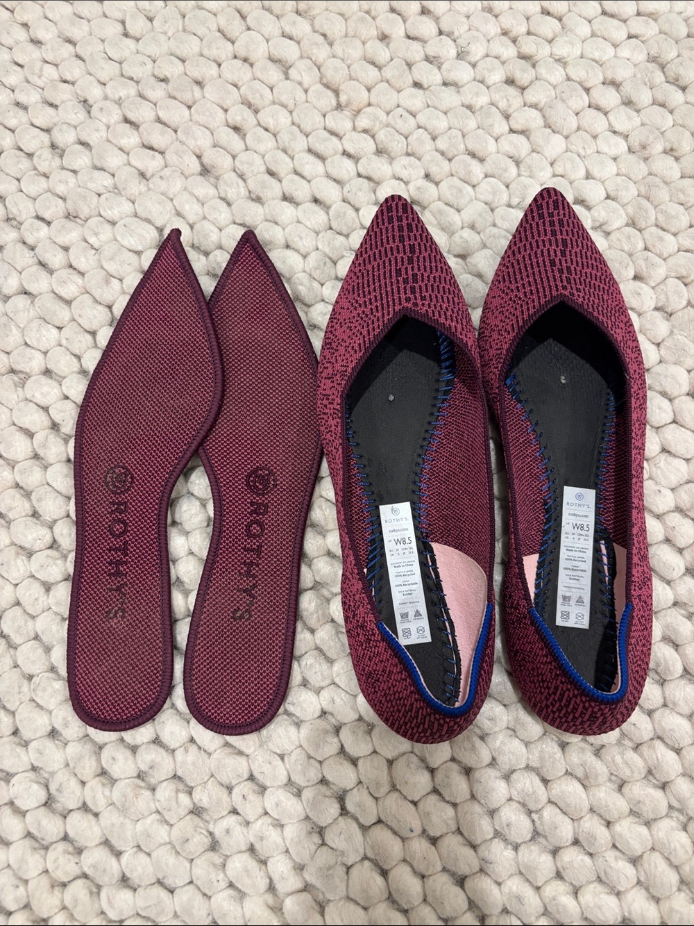 Rothy’s Point flat in fig python, size 8.5 - Picture 6 of 7